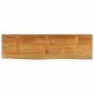Preview: Tischplatte mit Baumkante 120x30x2,5 cm Massivholz Mango
