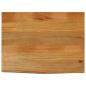 Preview: ARDEBO.de - Tischplatte mit Baumkante 70x60x2,5 cm Massivholz Mango