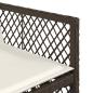 Preview: 9-tlg. Garten-Essgruppe mit Kissen Braun Poly Rattan