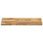 Preview: Tischplatte mit Baumkante 100x40x2,5 cm Raues Mango Massivholz