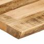 Preview: Tischplatte mit Baumkante 100x40x2,5 cm Raues Mango Massivholz
