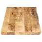 Preview: Tischplatte mit Baumkante 90x40x3,8 cm Raues Mango Massivholz