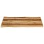 Preview: Tischplatte mit Baumkante 100x80x2,5 cm Raues Mango Massivholz