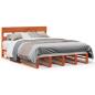 Preview: Massivholzbett ohne Matratze Wachsbraun 120x200 cm Kiefernholz