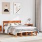Preview: ARDEBO.de - Massivholzbett ohne Matratze Wachsbraun 160x200 Kiefernholz