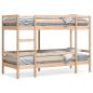 Preview: Etagenbett ohne Matratze 90x200 cm Massivholz Kiefer