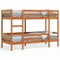 Preview: Etagenbett Wachsbraun 75x190 cm Massivholz Kiefer