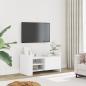 Preview: ARDEBO.de - TV-Schrank Weiß 80x35x40 cm Holzwerkstoff