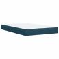 Preview: Boxspringbett mit Matratze Dunkelblau 120x190 cm Samt