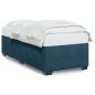Preview: Bettgestell Blau 90x190 cm Samt