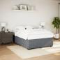 Preview: ARDEBO.de - Bettgestell ohne Matratze Dunkelgrau 140x190 cm Samt
