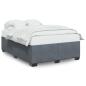 Preview: Bettgestell ohne Matratze Dunkelgrau 140x190 cm Samt