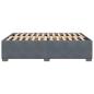 Preview: Bettgestell ohne Matratze Dunkelgrau 140x190 cm Samt