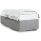 Preview: Bettgestell ohne Matratze Hellgrau 80x200 cm Stoff