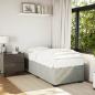 Preview: ARDEBO.de - Bettgestell ohne Matratze Hellgrau 100x200 cm Samt