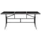 Preview: Gartentisch Grau 170 x 80 x 74 cm Poly Rattan