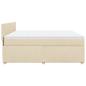 Preview: Boxspringbett mit Matratze Creme 180x200 cm Stoff
