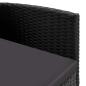 Preview: Gartenst?hle mit Kissen in Schwarz 4 Stk. Schwarz Polyrattan