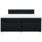Preview: Boxspringbett mit Matratze Schwarz 180x200 cm Stoff