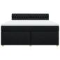 Preview: Boxspringbett mit Matratze Schwarz 180x200 cm Stoff