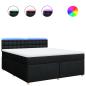 Preview: Boxspringbett mit Matratze Schwarz 180x200 cm Stoff
