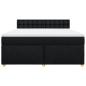 Preview: Boxspringbett mit Matratze Schwarz 180x200 cm Stoff