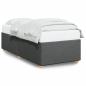 Preview: Bettgestell ohne Matratze Dunkelgrau 100x200 cm Stoff