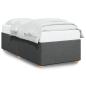 Preview: Bettgestell ohne Matratze Dunkelgrau 90x200 cm Stoff
