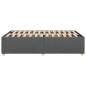 Preview: Bettgestell ohne Matratze Dunkelgrau 120x200 cm Stoff