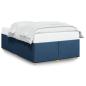Preview: Bettgestell ohne Matratze Blau 120x200 cm Stoff