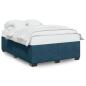 Preview: Bettgestell Blau 160x200 cm Samt