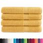 Preview: Premium Handtücher SOLUND 4 Stk. Gold 100x200 cm 600 g/m²