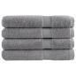 Preview: Premium Handtücher SOLUND 4 Stk. Grau 100x200 cm 600 g/m²