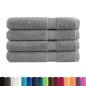 Preview: Premium Handtücher SOLUND 4 Stk. Grau 100x200 cm 600 g/m²