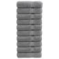 Preview: Premium Badetücher SOLUND 10 Stk. Grau 100x150 cm 600 g/m²