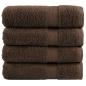 Preview: Premium Badetücher SOLUND 4 Stk. Braun 100x150 cm 600 g/m²