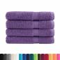 Preview: Premium-Handtücher SOLUND 4 Stk. Lila 100x200 cm 600 g/m²