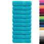 Preview: Premium Badetücher SOLUND 10 Stk. Türkis 100x150 cm 600 g/m²