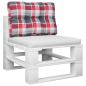 Preview: Palettenkissen Rot Karomuster 60x40x12 cm Stoff