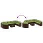 Preview: 10-tlg. Garten-Sofagarnitur mit Kissen Braun Poly Rattan