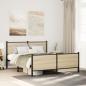 Preview: ARDEBO.de - Metallbett ohne Matratze Sonoma-Eiche 140x190 cm