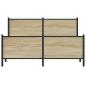 Preview: Metallbett ohne Matratze Sonoma-Eiche 150x200 cm