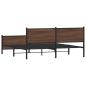 Preview: Metallbett ohne Matratze Braun Eichen-Optik 183x213 cm
