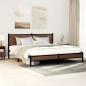Preview: ARDEBO.de - Metallbett ohne Matratze Braun Eichen-Optik 180x200 cm