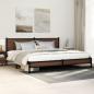 Preview: ARDEBO.de - Metallbett ohne Matratze Braun Eichen-Optik 193x203 cm