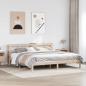 Preview: ARDEBO.de - Bettgestell mit Kopfteil ohne Matratze 200x200 cm