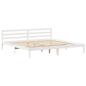 Preview: Bettgestell mit Kopfteil ohne Matratze Weiß 200x200 cm