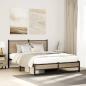 Preview: ARDEBO.de - Metallbett ohne Matratze Sonoma-Eiche 140x200 cm