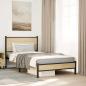 Preview: ARDEBO.de - Metallbett ohne Matratze Sonoma-Eiche 107x203 cm