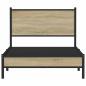 Preview: Metallbett ohne Matratze Sonoma-Eiche 107x203 cm